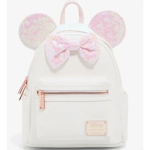 Loungefly Disney Minnie Mouse Iridescent Sequin Mini Backpack